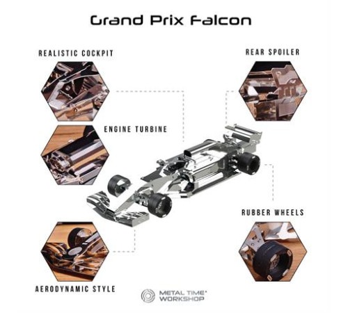 Колекційна модель-конструктор Metal Time F1 Grand Prix Falcon Формула 1 (MT035)