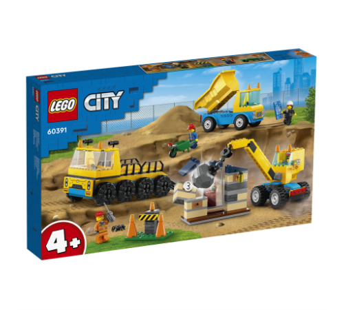 Конструктор LEGO City Construction Будівельні вантажівки та кулястий таран 235 ел. (60391) Конструктор LEGO City Construction Будівельні вантажівки та кулястий таран 235 ел. (60391)