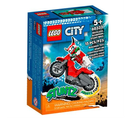 Конструктор LEGO City Stuntz Каскадерський мотоцикл Авантюрного скорпіона​ 15 ел. (60332)