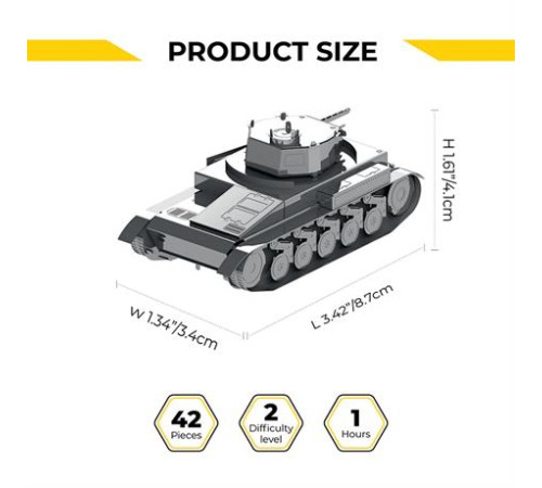 Колекційна модель-конструктор Metal Time Танк Pz.Kpfw. II (MT060)