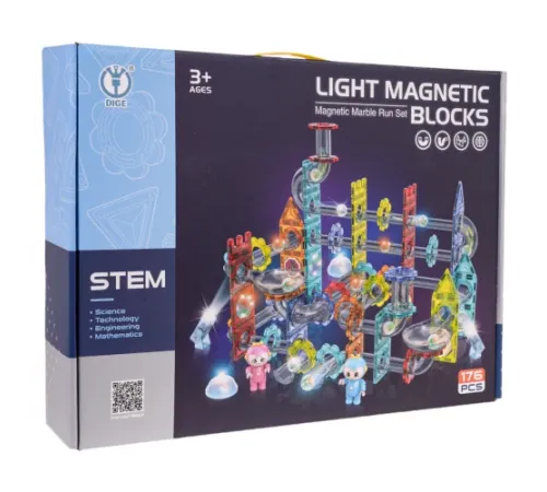 Дитячий конструктор магнітний Luminous Ball Magnetic Bricks 176 ел.