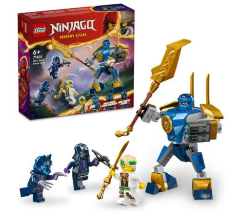 Конструктор LEGO NINJAGO Бойовий набір робота Джея 78 деталей (71805) Конструктор LEGO NINJAGO Бойовий набір робота Джея 78 деталей (71805)