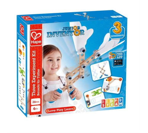 Конструктор Hape Junior Inventor 3 експерименти 37 ел. (E3030)