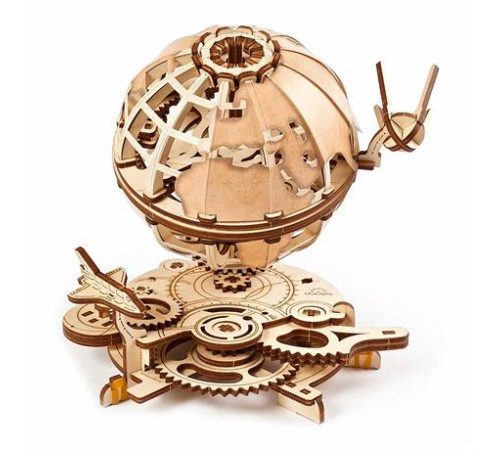 Дерев'яний механічний 3D конструктор Ugears Глобус (70128)