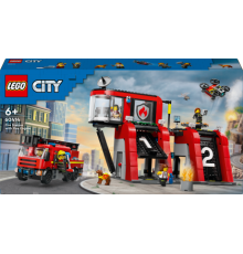 Конструктор LEGO City Пожежне депо з пожежною машиною 843 ел. (60414)