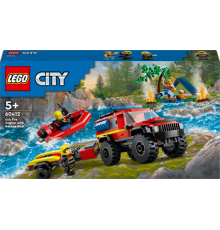 Конструктор LEGO City Пожежний позашляховик із рятувальним човном 301 ел. (60412)