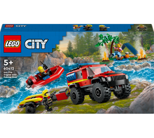 Конструктор LEGO City Пожежний позашляховик із рятувальним човном 301 ел. (60412)