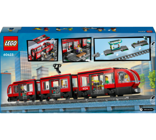 Конструктор LEGO City Трамвай і вокзал у центрі міста 811 ел. (60423)