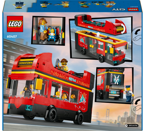 Конструктор LEGO City Червоний двоповерховий екскурсійний автобус 384 ел. (60407) Конструктор LEGO City Червоний двоповерховий екскурсійний автобус 384 ел. (60407)