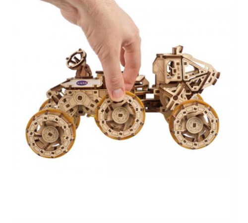 Дерев'яний механічний 3D конструктор Ugears Пілотований марсохід (70206)