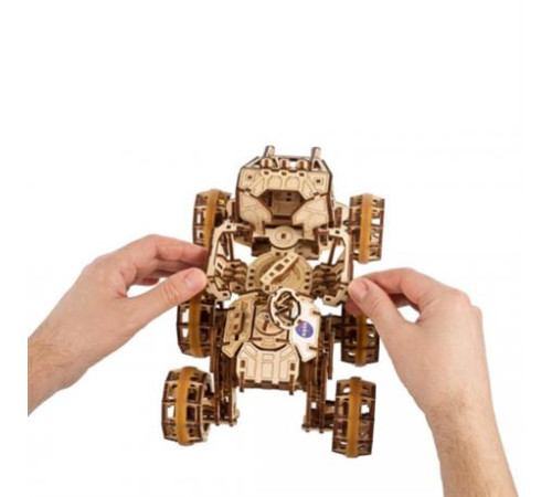 Дерев'яний механічний 3D конструктор Ugears Пілотований марсохід (70206)