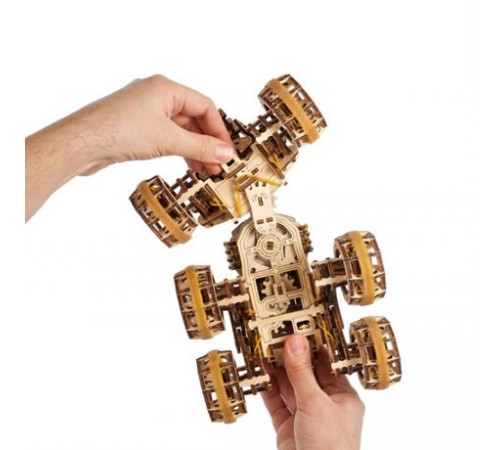 Дерев'яний механічний 3D конструктор Ugears Пілотований марсохід (70206)