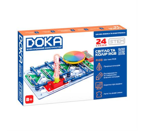 Електронний конструктор Doka Світло та колір RGB (D70700)