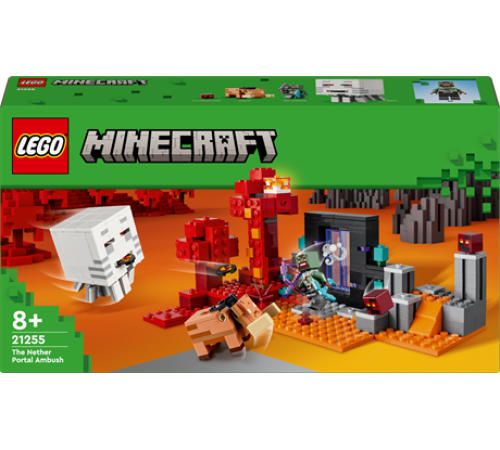 Конструктор LEGO Minecraft Засідка біля порталу в Нижній світ 352 ел. (21255) Конструктор LEGO Minecraft Засідка біля порталу в Нижній світ 352 ел. (21255)