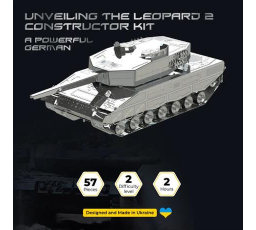 Колекційна модель-конструктор Metal Time Leopard 2 Tank Танк Леопард 2 (MT079)