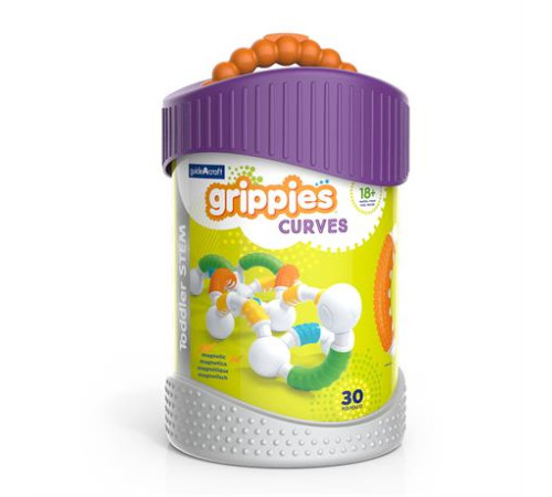 Магнітний конструктор Guidecraft Grippies Curves, 30 ел. (G8320)