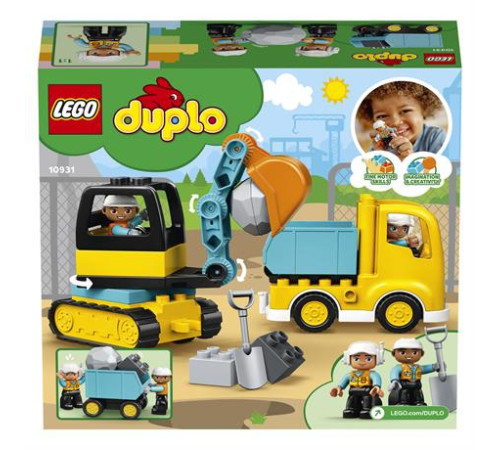 Конструктор LEGO DUPLO Вантажівка та гусеничний екскаватор 20 ел. (10931) Конструктор LEGO DUPLO Вантажівка та гусеничний екскаватор 20 ел. (10931)