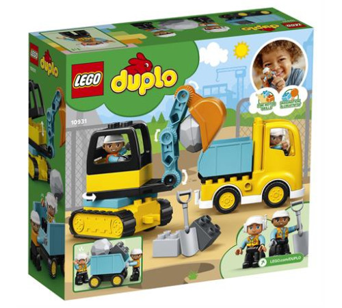 Конструктор LEGO DUPLO Вантажівка та гусеничний екскаватор 20 ел. (10931) Конструктор LEGO DUPLO Вантажівка та гусеничний екскаватор 20 ел. (10931)