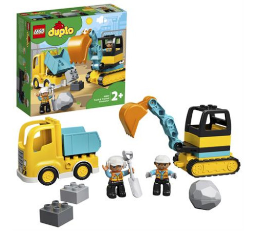 Конструктор LEGO DUPLO Вантажівка та гусеничний екскаватор 20 ел. (10931) Конструктор LEGO DUPLO Вантажівка та гусеничний екскаватор 20 ел. (10931)
