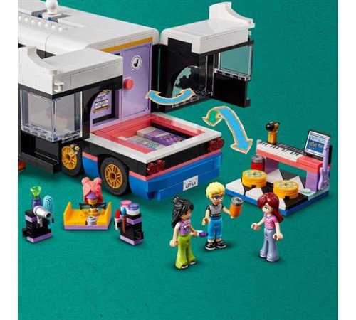 Конструктор LEGO Friends Автобус для музичного туру попзірки 845 ел. (42619)