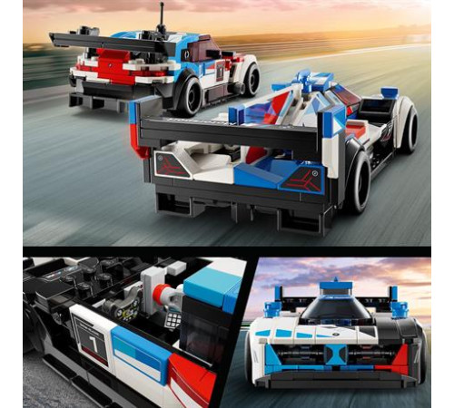 Конструктор LEGO Speed Champions Автомобілі для перегонів BMW M4 GT3 і BMW M Hybrid V8 676 ел. (76922)