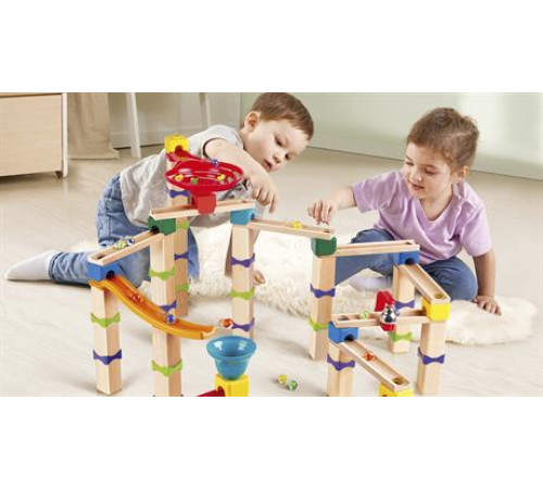 Конструктор-лабіринт Hape Marble Run Трюки та повороти 129 ел. (E1100)