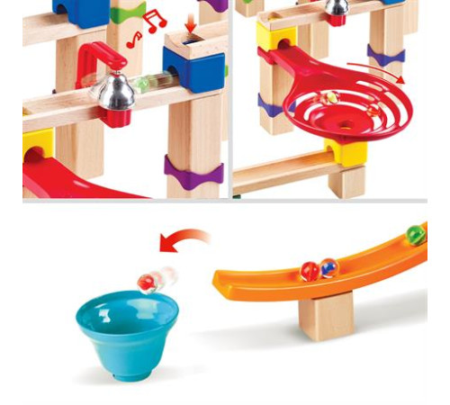 Конструктор-лабіринт Hape Marble Run Трюки та повороти 129 ел. (E1100)