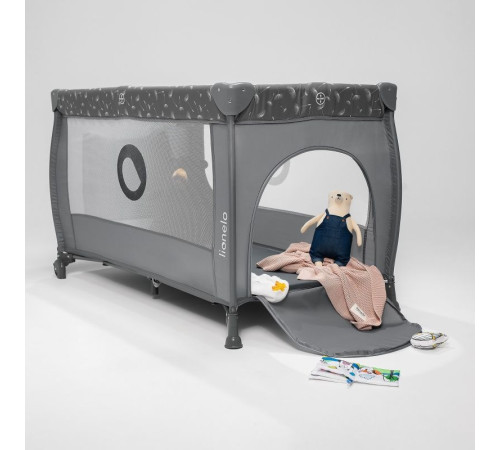 Манеж Lionelo STEFI PLUS GREY WHITE Манеж Lionelo STEFI PLUS GREY WHITE
