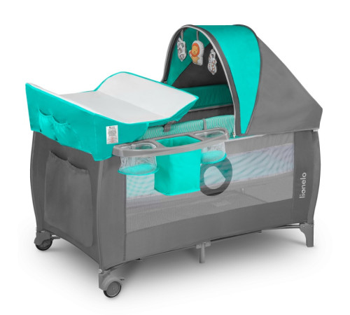 Ліжечко-манеж Lionelo SVEN PLUS TURQUOISE / GREY Ліжечко-манеж Lionelo SVEN PLUS TURQUOISE / GREY
