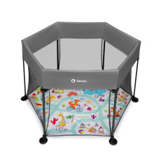 Манеж Lionelo ROEL GREY MULTICOLOR