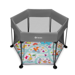 Манеж Lionelo ROEL GREY MULTICOLOR