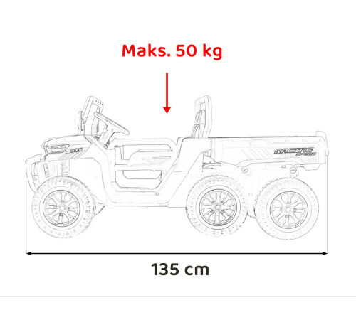 Дитяча акумуляторна машинка фермерська Speed 900 Біла