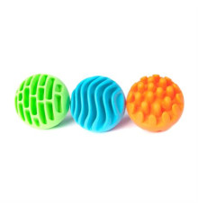 Прорізувач-брязкальце Fat Brain Toys Sensory Rollers Сенсорні кулі 3 шт. (F161ML)