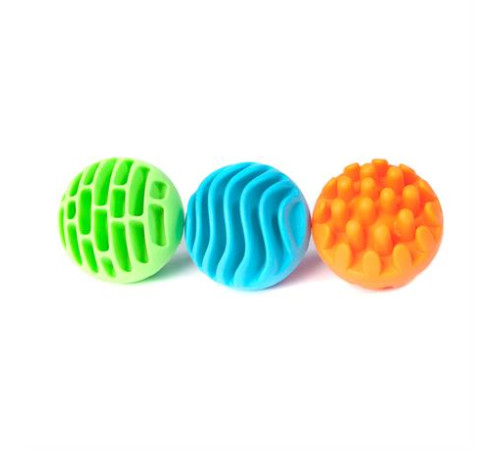 Прорізувач-брязкальце Fat Brain Toys Sensory Rollers Сенсорні кулі 3 шт. (F161ML)