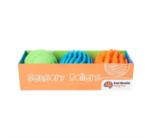 Прорізувач-брязкальце Fat Brain Toys Sensory Rollers Сенсорні кулі 3 шт. (F161ML)