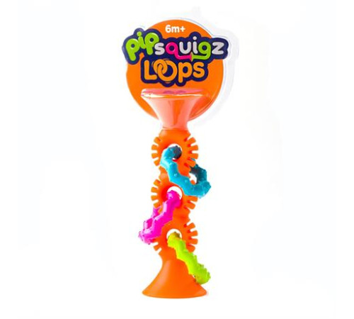 Прорізувач-брязкальце на присосках Fat Brain Toys pipSquigz Loops помаранчевий (F165ML)