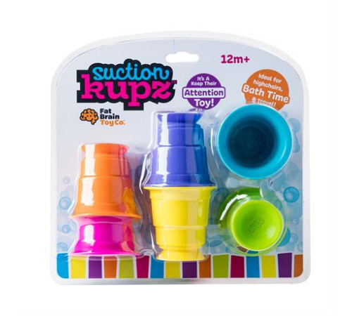 Тактильна Іграшка Fat Brain Toys Suction Kupz М'які чашки 6 шт. (F183ML)