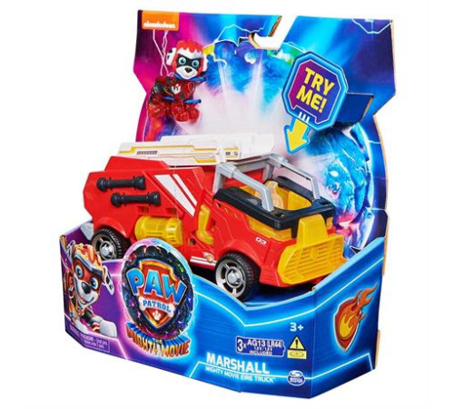 Ігровий набір Paw Patrol Щенячий патруль у кіно 2 Рятувальний автомобіль-трансформер із водієм Маршалом (SM17776/6481)