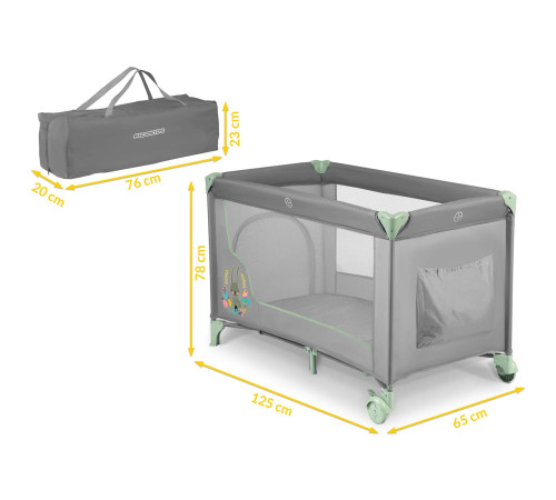 Ліжечко дитяче туристичне Ricokids 125 x 65 x 78 см