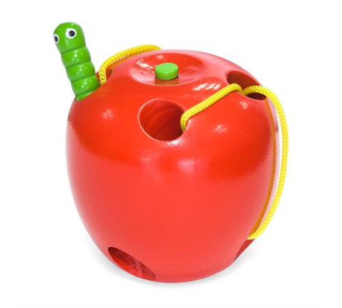 Дерев'яна шнурівка Viga Toys Яблучко (56276) Дерев'яна шнурівка Viga Toys Яблучко (56276)