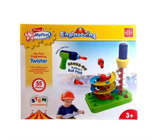 Набір для складання Edu-Toys Гірка-спіраль з інструментами 55 деталей (JS022)