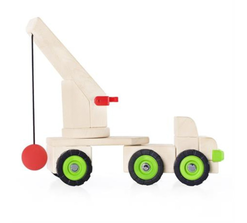 Велика машинка Guidecraft Block Science Trucks Стінобитна машина дерев'яна 45 см (G7533)