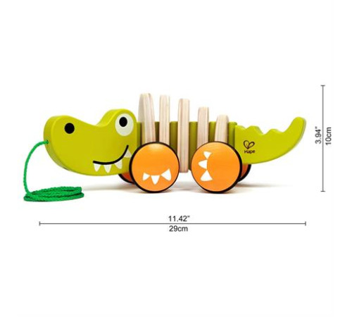 Дерев'яна каталка Hape Крокодил (E0348)