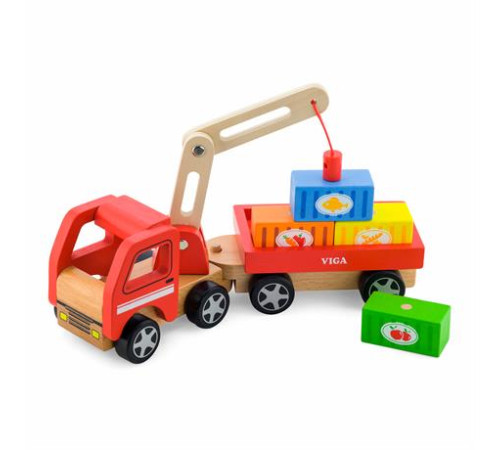 Дерев'яна машинка Viga Toys Автокран (50690)