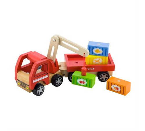 Дерев'яна машинка Viga Toys Автокран (50690)