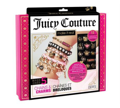 Набір для створення шарм-браслетів Make it Real Juicy Couture Королівський шарм 130 ел. (MR4404)