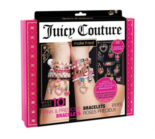 Набір для створення шарм-браслетів Make it Real Juicy Couture Рожевий зорепад 470 ел. (MR4408)