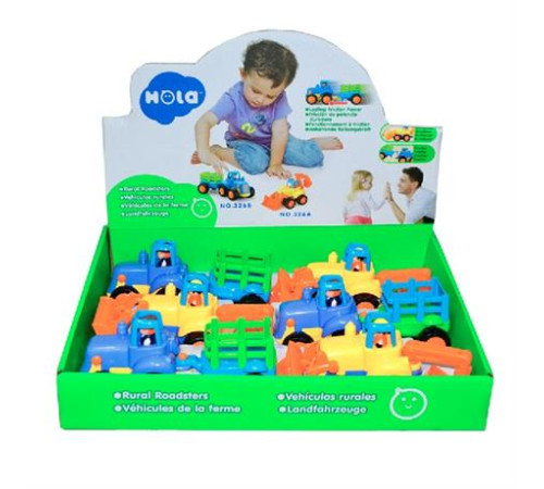 Набір машинок Hola Toys Бульдозер і трактор 6 шт. (326AB-6)