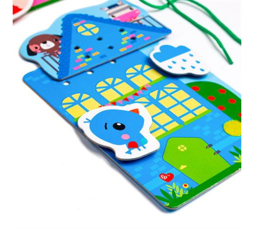 Шнурівка Fisher-Price Кольорові будиночки з липучками (VT5303-26)