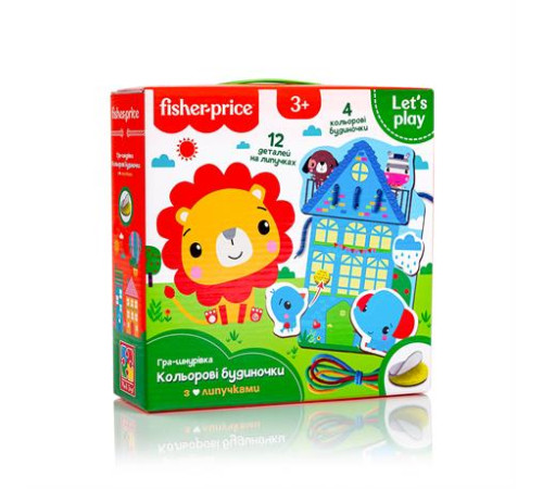 Шнурівка Fisher-Price Кольорові будиночки з липучками (VT5303-26)